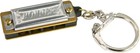 Accordions M108 Mini Harmonica Keychain In Polished Brass - Compact   Fun