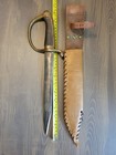 Wwi-wwii German Police Sword modified D-guard Bowie Knife W custom Sheath