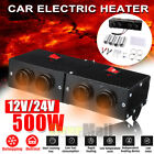 500w Portable 4 Ports Car Heater 12v 24v Heating Fan Defogger Defroster Demister