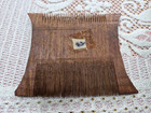 Vintage Handcrafted Wooden Hair Comb - Tribal Ethnic Folk Art Hair Accessory R2