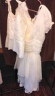 Vintage Her Majesty Girls Cami   Tattered Party Dress White  50s  60s