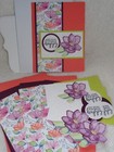 Stampin Up  Card Kit Encouragement Translucent Floral What Makes You Happy  Fun 
