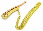 Brass Boatswain Navy Ship Bosun s Whistle W Chain Nautical Christmas Gift Key