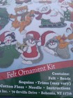 Cute Cat Felt Ornament Kit Holiday Christmas Crafts