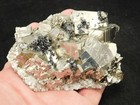 Big  Pyrite Crystal Cube Cluster With Sphalerite Peru 468gr
