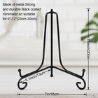 Vivinin 2 Pack Plate Stands - Metal Frame Holder   Artwork Display  8 Black 