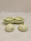 Hallmark Ceramic First Tooth   First Curl Baby Keepsake Holder Two Peas In A Pod