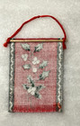 Dollhouse Artisan Miniature Embroidered Holly Berry Christmas Banner 1 12