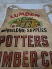 Vintage Potters Lumber Co  Cloth Nail Apron East Liverpool Ohio  Hardware Store