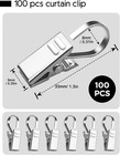 100pcs Stainless Steel Curtain Clips For Curtain Photos Home Decor With Hook