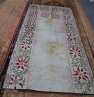 Antique Uzbek Embroidery Suzani 36x82  Cloth Meditation Handmade Hanging