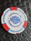 Harley Davidson Poker Chip  faribault   Mn  New Style White