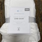 Pottery Barn Baby Sadie Ruffle Crib Skirt White Organic Cotton New