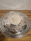 Vtg International Silver Co 121 Round Pierced Tray Baroque Floral Platter 12 