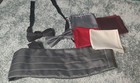 Formal Men s Tuxedo Accessory Collection Including A Striped Grey Cummerbund    
