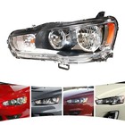Lancer Evo X Halogen Headlight Assembly Left Driver Side Black Housing 2008-2017