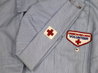 Vintage American Red Cross Nurse Uniform W hat And Garment Bag