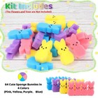 Lettry Easter Decorations  64pcs Cute Sponge Bunnies Vase Mixed Colors