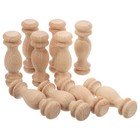  10 Pcs Solid Wood Column Decorative Baluster Indoor Stairs Spindles