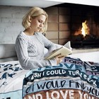 Anniversary Romantic Gift For Women - Ultra-soft Micro Fleece Sherpa Throw Bl   