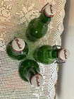 Vtg Lot Of 4 Grolsch Beer Green Glass 15 2oz Bottle Porcelain Logo Wire Flip Top