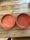 Beautiful Asian Red Carved Flowers Round Oriental Trinket Box