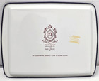 Vintage Daher Decorated Ware Tin Tray 6x7 25 Blue White Chinoiserie Pagoda Engla