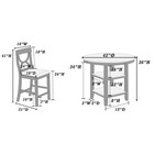5-pcs Counter Height Dining Set Gray