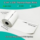 2 1 4 X 230  Thermal Receipt Paper-25 Rolls   free Shipping  