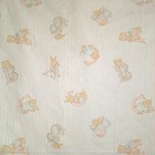 Vintage Handmade Abc Bunnies Bears Baby White Pink Blanket Sheet 43 5  X 41 5 