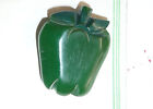 2 Lg Bakelite Vegetable Buttons Pepper Figural Realistic Moc