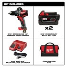 Milwaukee 2902-22 M18 18v Cordless Brushless 1 2  Hammer Drill driver Kit