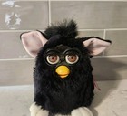 Furby Black 1998 Brown Eyes W  Tag Tiger Electronics 90 s Model 70-800 Tested