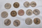 Lot Of 13 Vintage Wooden Nickels Advertising Tokens