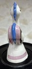 Vintage Cleminson   s California Pink Blue Brown White Rooster Pie Bird 4 1 4   