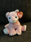 Ty Beanie Babies Carnation The Pink Cat New Mwmt Crystal Blue Eyes 6 5   20cm