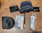 Tumi For Delta Black Amenity Kit Small Zippered Soft Travel Case Toiletry -lot C