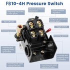 Four Port 95-125 Psi Universal Air Compressor Pressure Switch Control 1 4  Npt