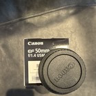 Canon Ef 50mm F 1 4 Usm Prime Lens Ef Mount Af mf 58mm W  Cap   Box