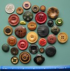 Antique Vintage Vegetable Ivory Buttons Vi 30 Pcs Different Pattern Color Lot 7