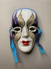 Lot Of 9 Ceramic Wall Decor Theater Decorative Masks Porcelain-hand Signed paint