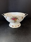 Royal Albert  old Country Roses  Enameled Steel Colander - 11  X 6 5 
