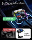 Nulaxy 54w Bluetooth 5 3 Car Adapter  Fm Transmitter 4-port Fast Charging