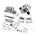 8  Chrome Power Brake Booster Conversion Kit Disc Drum For 1958-64 Chevy Impala