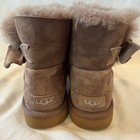 Ugg Jackee Knot Sparkle Bow Suede Ankle Boots With Crystals