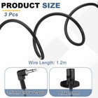 Lavalier Lapel Mic  3 5mm Elbow Mono  1 2m Wired Omnidirectional Mic Pack Of 3