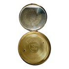 Vintage Max Factor Creme Puff Case   Mirror Mother Of Pearl Inlay Gold Tone Usa