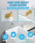 Fropo Tub Spout With Diverter  Slip On Bathtub Fits 1 2   Brushed Gold