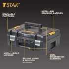 Dewalt Tstak Ii Flat Top Tool Box Storage Organizer Case -dwst17807