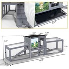 94 Inch Large Wood Rabbit Hutch Indoor Bunny Cage Small Animal Pet House Outdoor